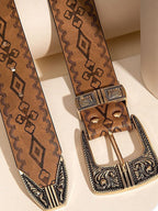 Cinturón de Mujer de Moda Estilo Western con Estampado