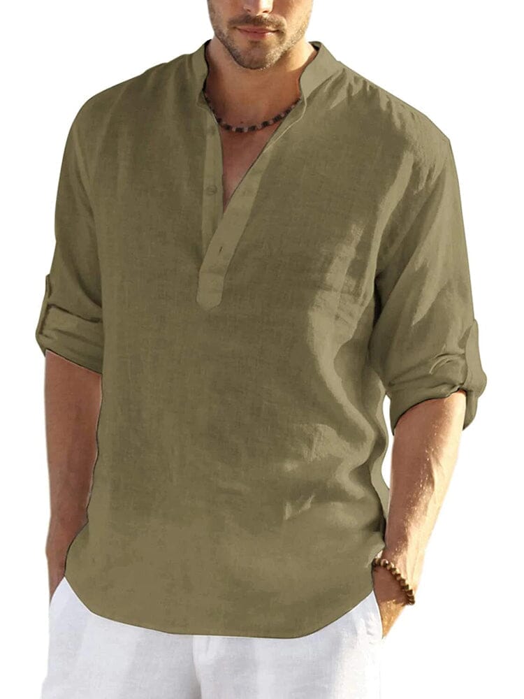 CHEMISE EN COTON LIN POUR HOMME