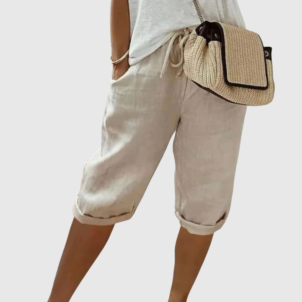 Shorts Capri à Cordon Camille