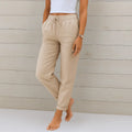 PANTALON EN LIN EXTENSIBLE POUR FEMMES