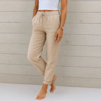 PANTALON EN LIN EXTENSIBLE POUR FEMMES