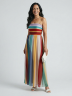 Robe Maxi à Rayures Légères Sereine
