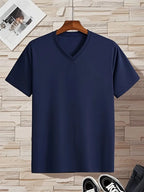 T-SHIRT À COL EN V POUR HOMMES