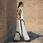 ENSEMBLE EN LIN ARTISTIQUE POUR FEMMES