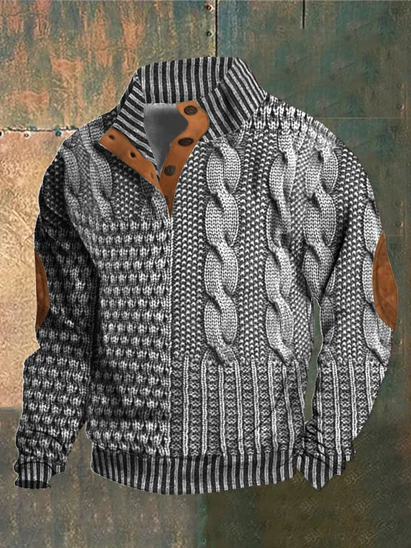 PULLOVER CHAUD À MOTIF