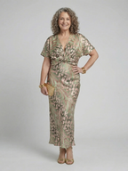 Robe Midi à Imprimé Abstrait Coralie