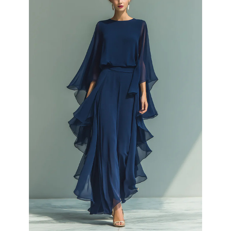 ENSEMBLE DE DEUX PIÈCES EN CHIFFON POUR FEMMES