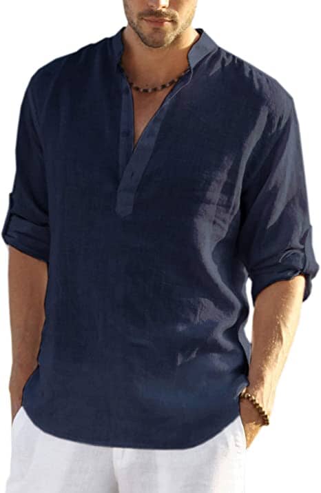 CHEMISE EN COTON LIN POUR HOMME