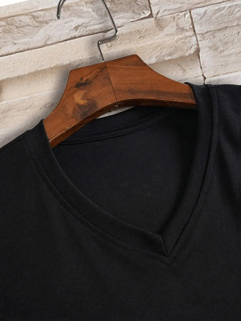 T-SHIRT À COL EN V POUR HOMMES