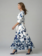 Robe Midi Croisée à Col Celine