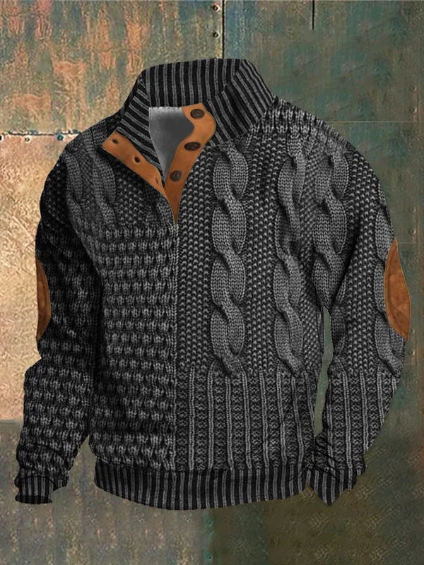 PULLOVER CHAUD À MOTIF