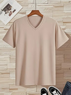 T-SHIRT À COL EN V POUR HOMMES