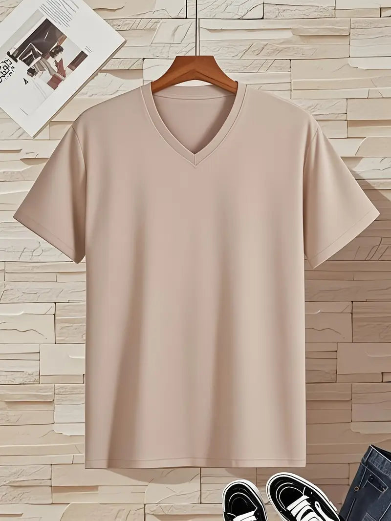 T-SHIRT À COL EN V POUR HOMMES