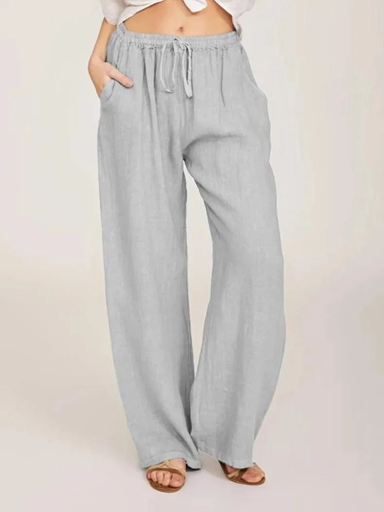 PANTALONS CLASSIQUES À JAMBES LARGES POUR FEMMES