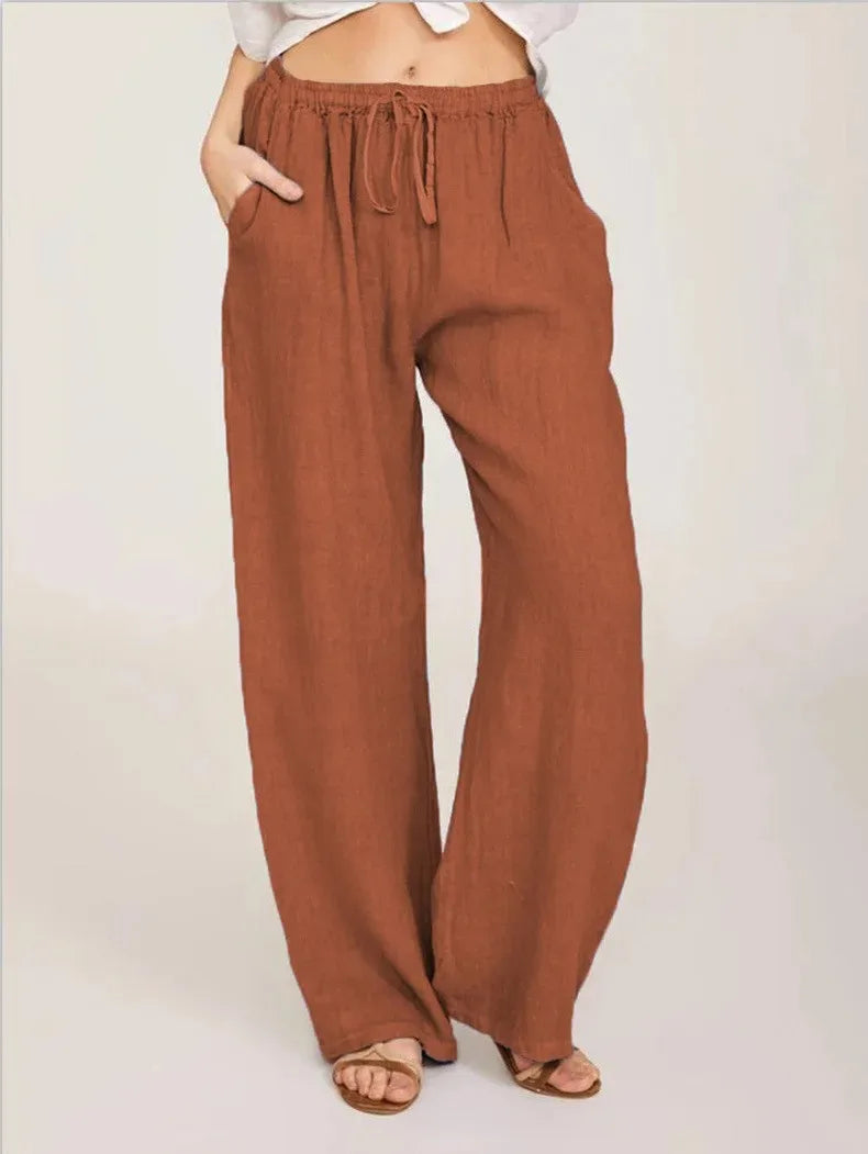 PANTALONS CLASSIQUES À JAMBES LARGES POUR FEMMES