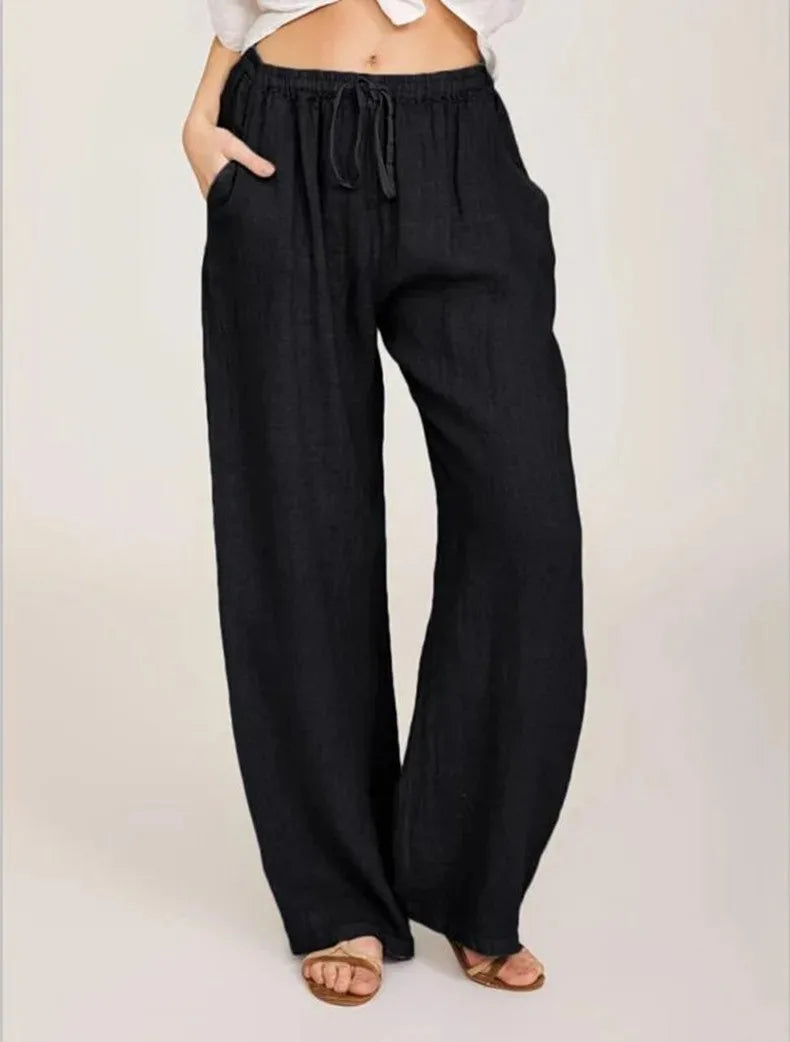 PANTALONS CLASSIQUES À JAMBES LARGES POUR FEMMES