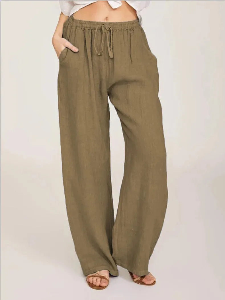 PANTALONS CLASSIQUES À JAMBES LARGES POUR FEMMES
