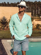 CHEMISE EN COTON LIN POUR HOMME