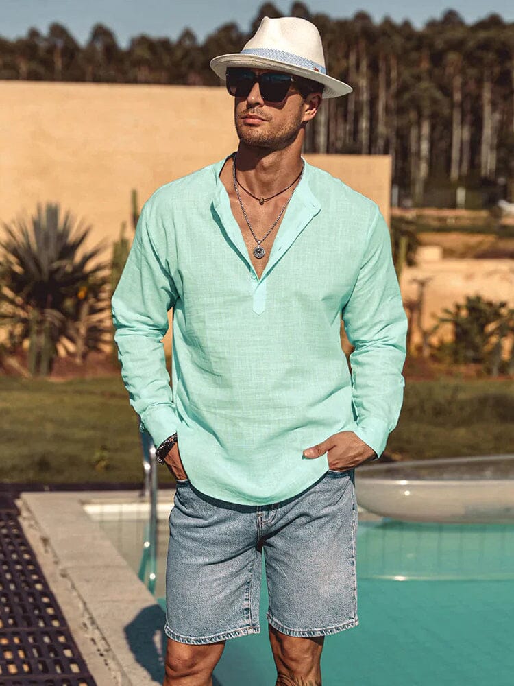 CHEMISE EN COTON LIN POUR HOMME