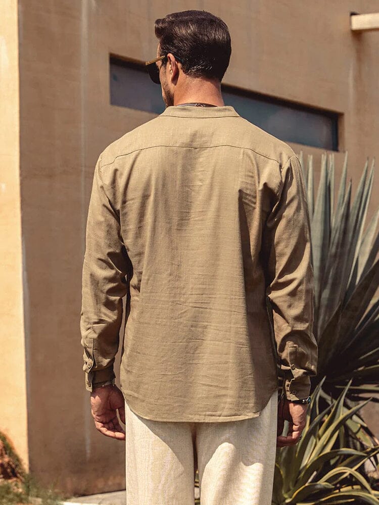 CHEMISE EN COTON LIN POUR HOMME