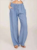 PANTALONS CLASSIQUES À JAMBES LARGES POUR FEMMES