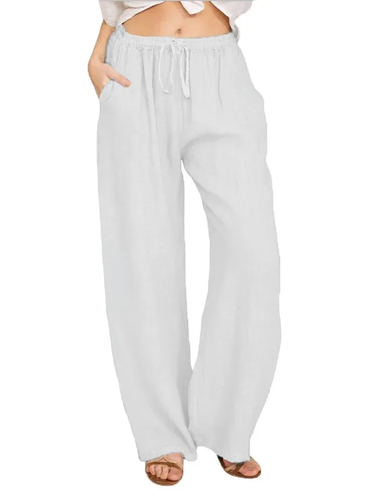 PANTALONS CLASSIQUES À JAMBES LARGES POUR FEMMES