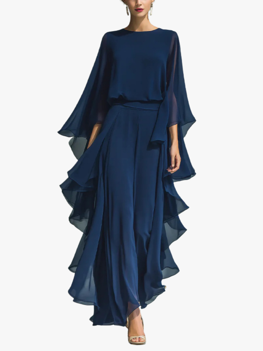 ENSEMBLE DE DEUX PIÈCES EN CHIFFON POUR FEMMES