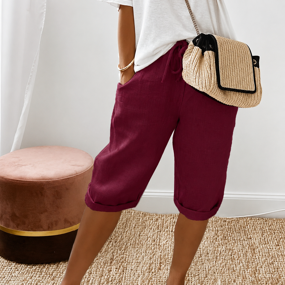 Shorts Capri à Cordon Camille