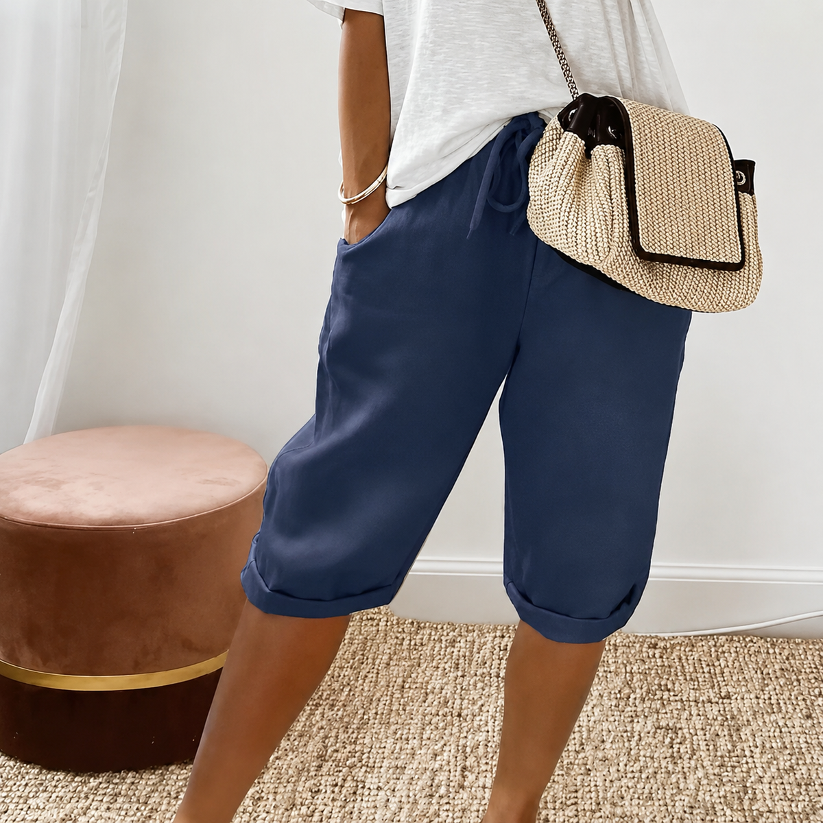 Shorts Capri à Cordon Camille