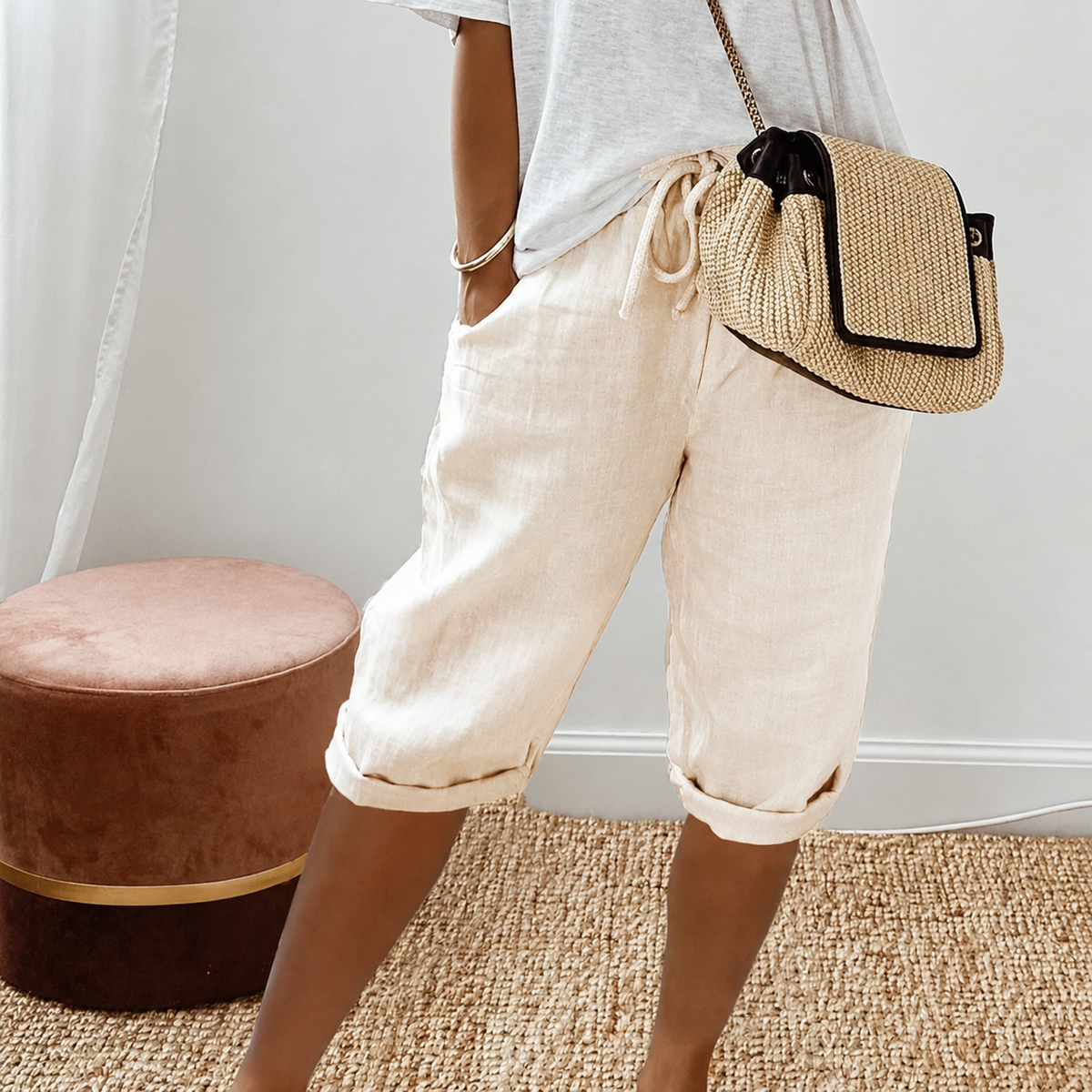 Shorts Capri à Cordon Camille