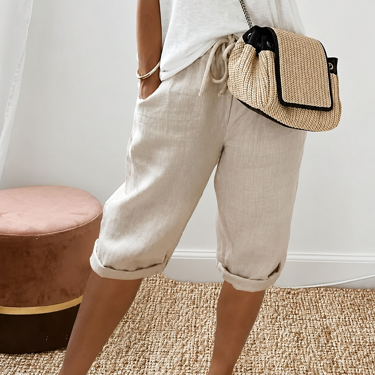 Shorts Capri à Cordon Camille