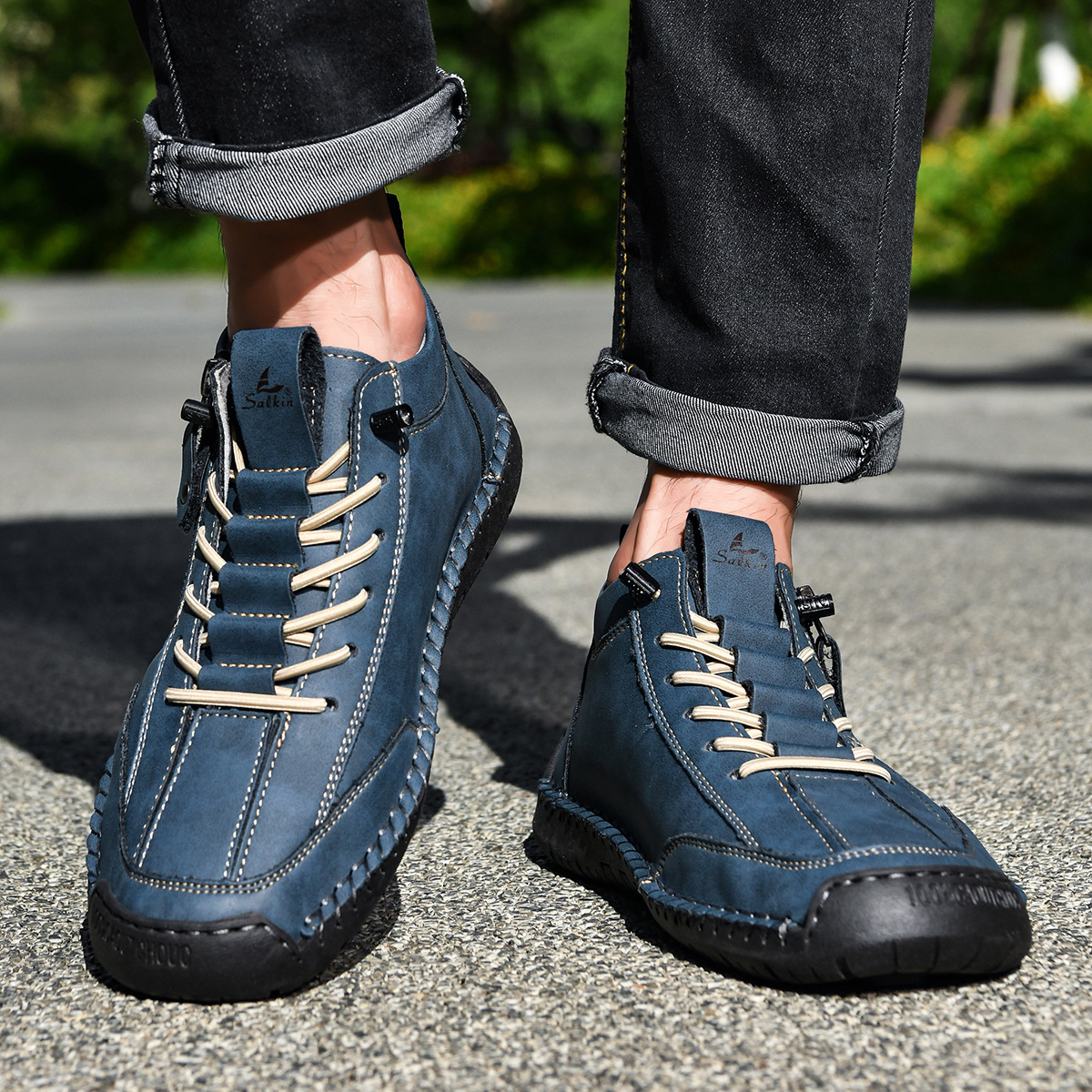 CHAUSSURES EN NABUK AVEC ZIP POUR HOMME