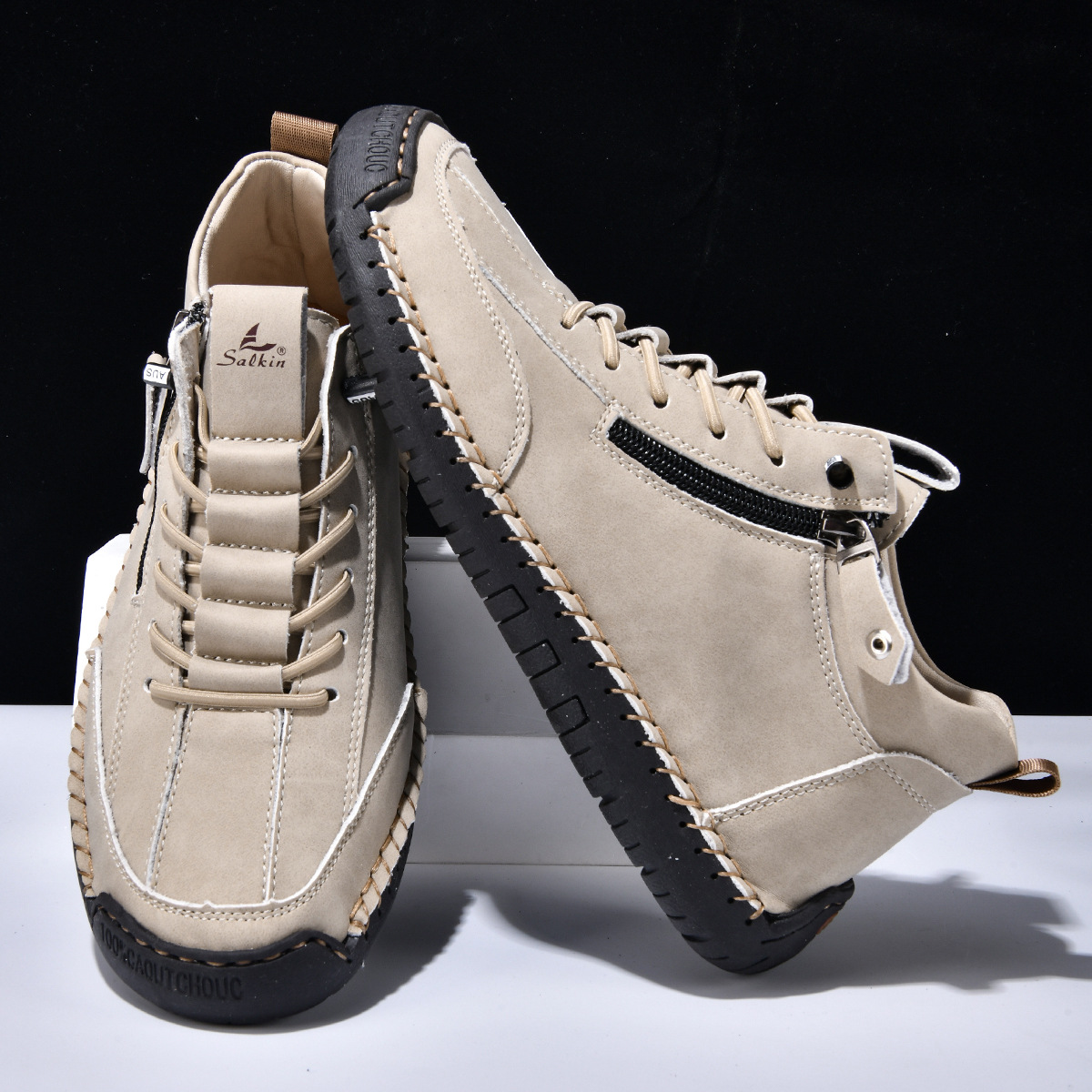 CHAUSSURES EN NABUK AVEC ZIP POUR HOMME