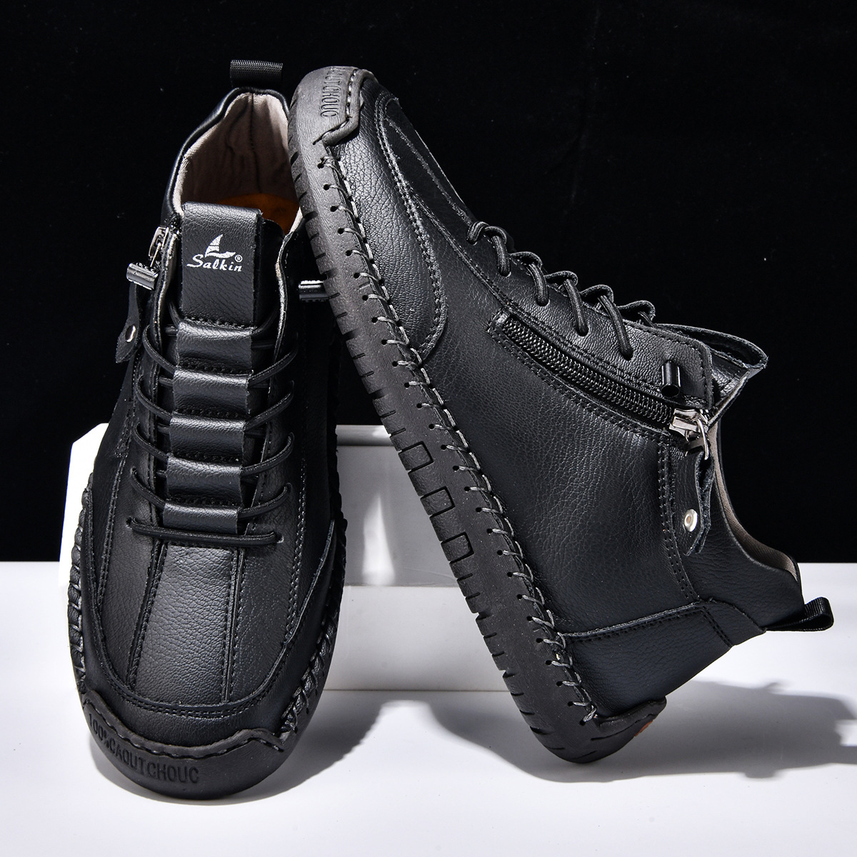 CHAUSSURES EN NABUK AVEC ZIP POUR HOMME