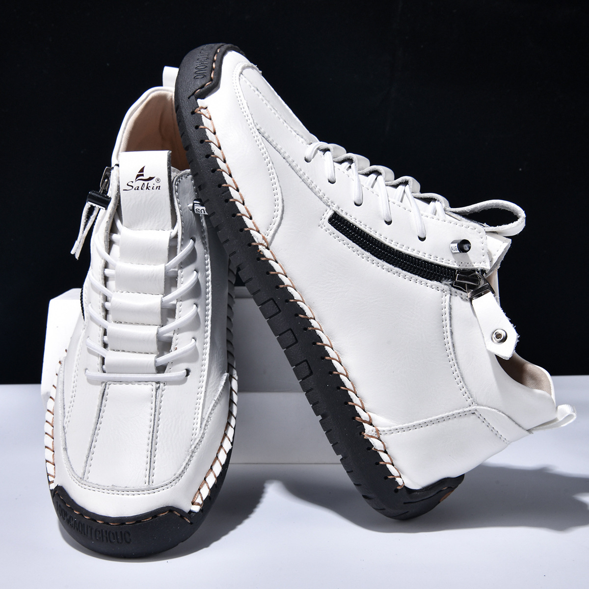 CHAUSSURES EN NABUK AVEC ZIP POUR HOMME
