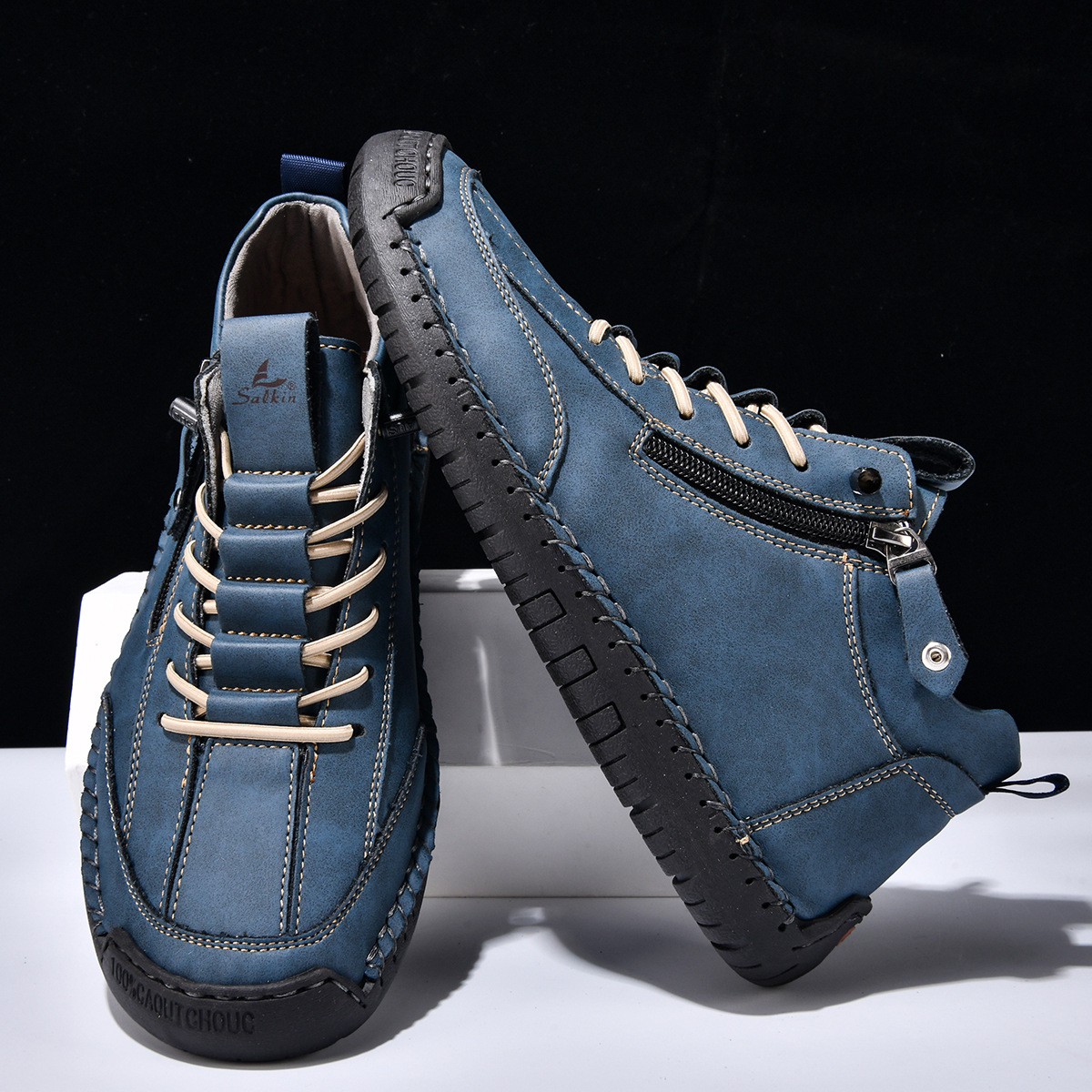 CHAUSSURES EN NABUK AVEC ZIP POUR HOMME