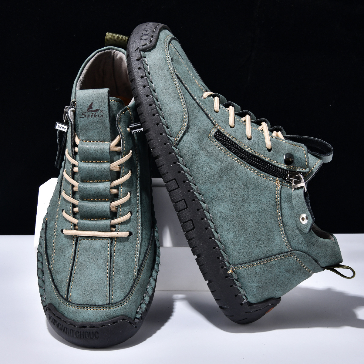 CHAUSSURES EN NABUK AVEC ZIP POUR HOMME