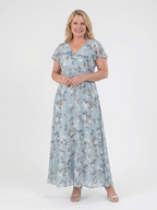 Robe Maxi en Chiffon Floral Ismeria
