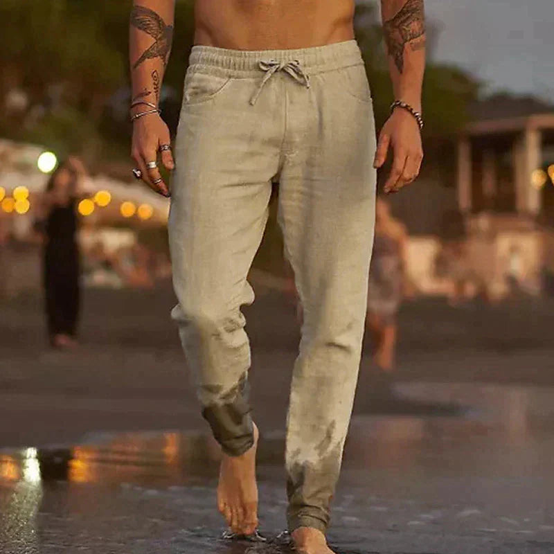 PANTALONS DE PLAGE EN LIN