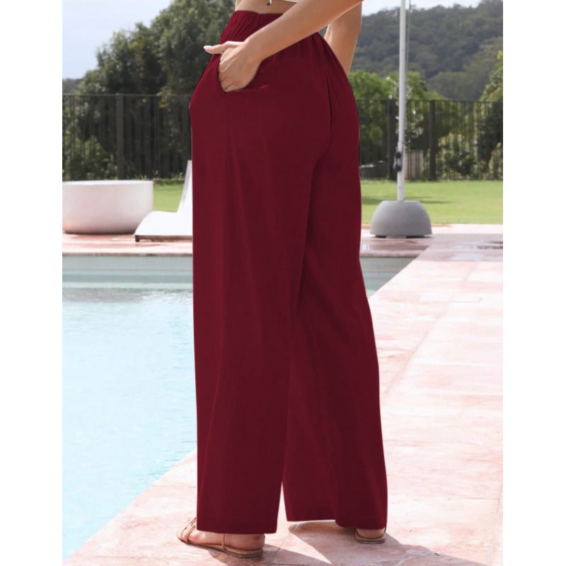 PANTALONS CLASSIQUES À JAMBES LARGES POUR FEMMES