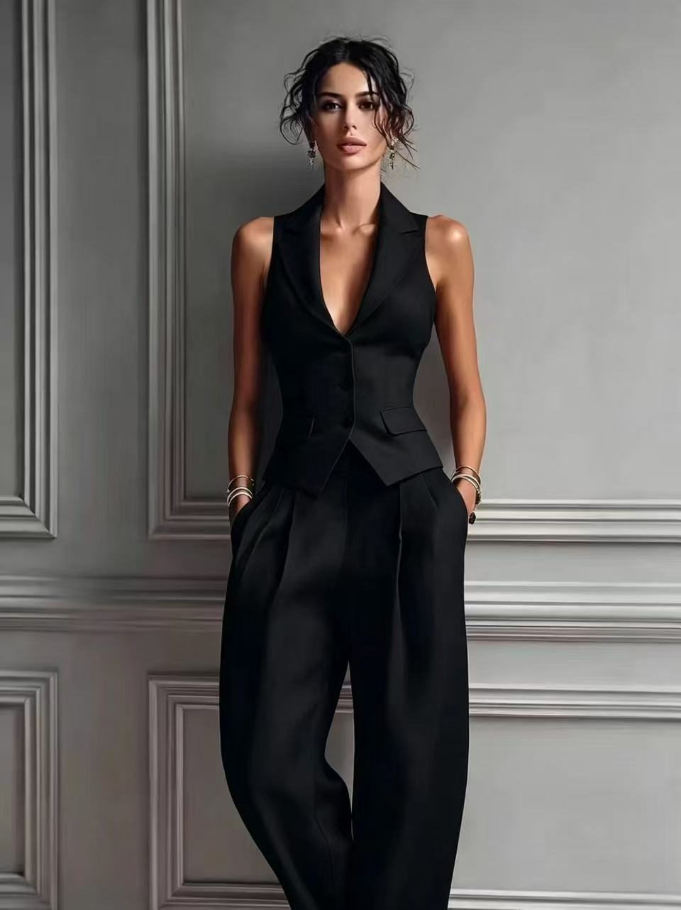 ENSEMBLE DEUX PIÈCES ÉLÉGANT POUR FEMMES