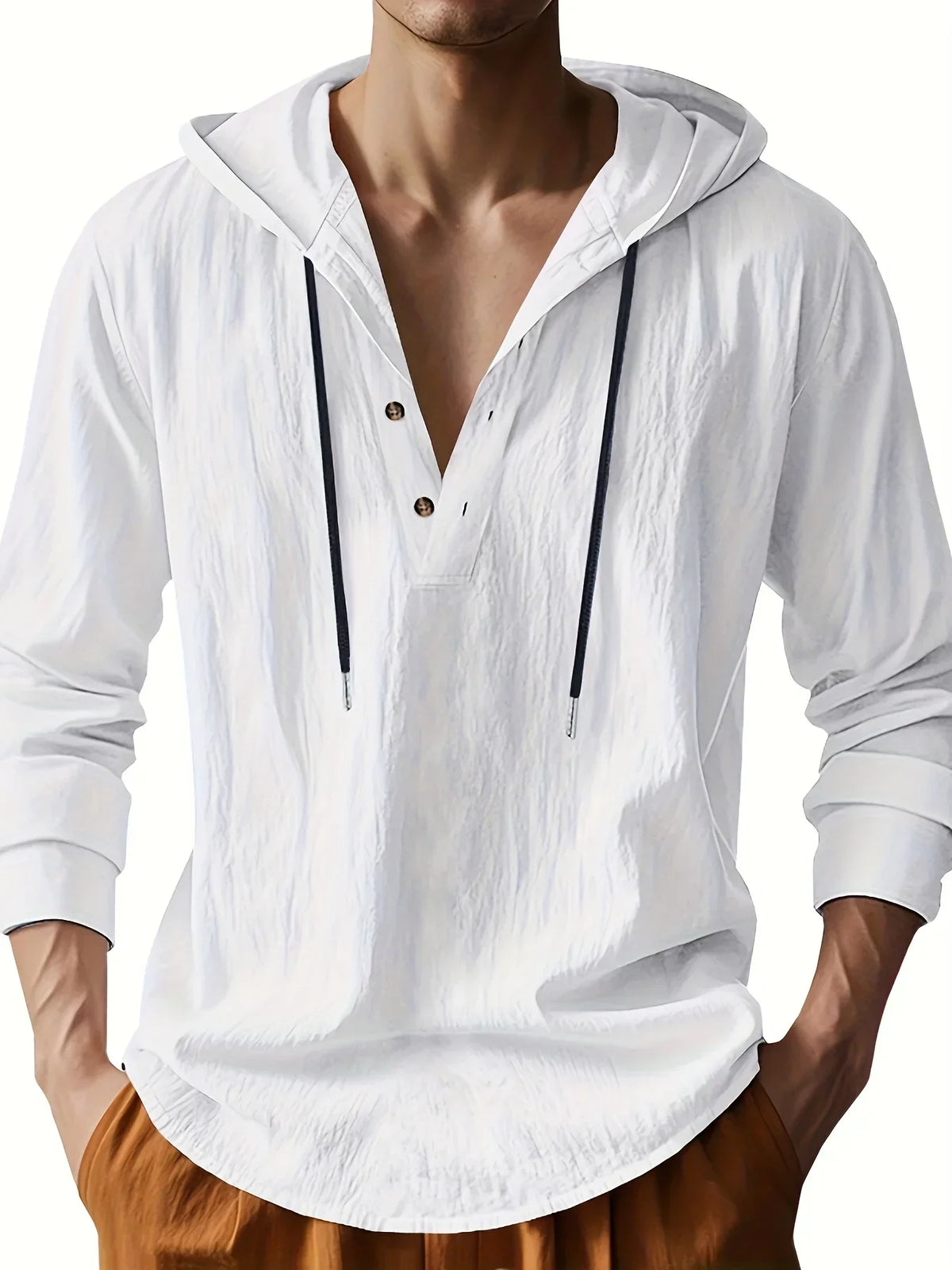 CHEMISE EN LIN AVEC CAPUCHE DE LUXE