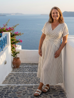 Robe midi à manches courtes Cressida