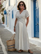 Robe midi à manches courtes Cressida