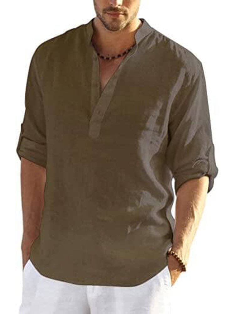 CHEMISE EN COTON LIN POUR HOMME
