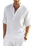 CHEMISE EN COTON LIN POUR HOMME