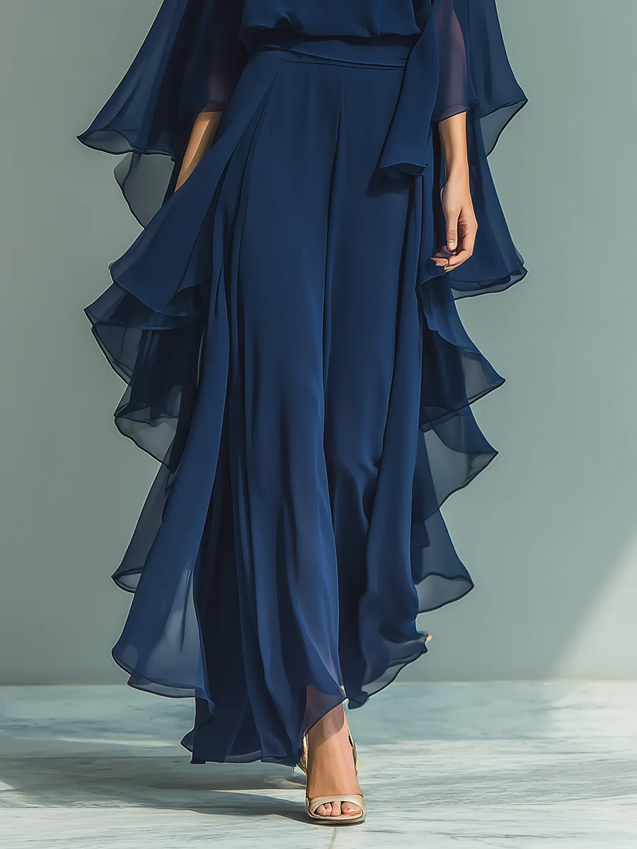 ENSEMBLE DE DEUX PIÈCES EN CHIFFON POUR FEMMES