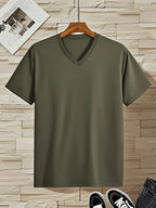 T-SHIRT À COL EN V POUR HOMMES