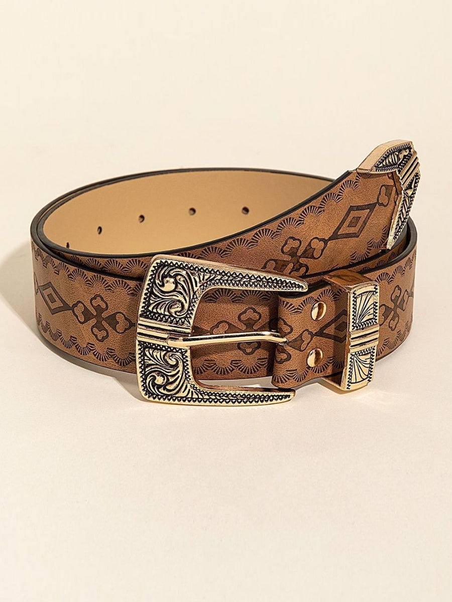 Cinturón de Mujer de Moda Estilo Western con Estampado