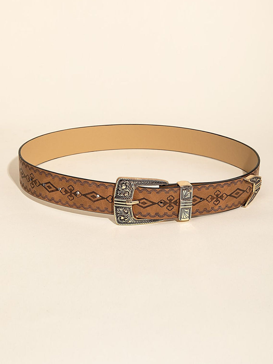 Cinturón de Mujer de Moda Estilo Western con Estampado